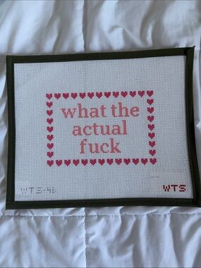 What The Actual Needlepoint Canvas